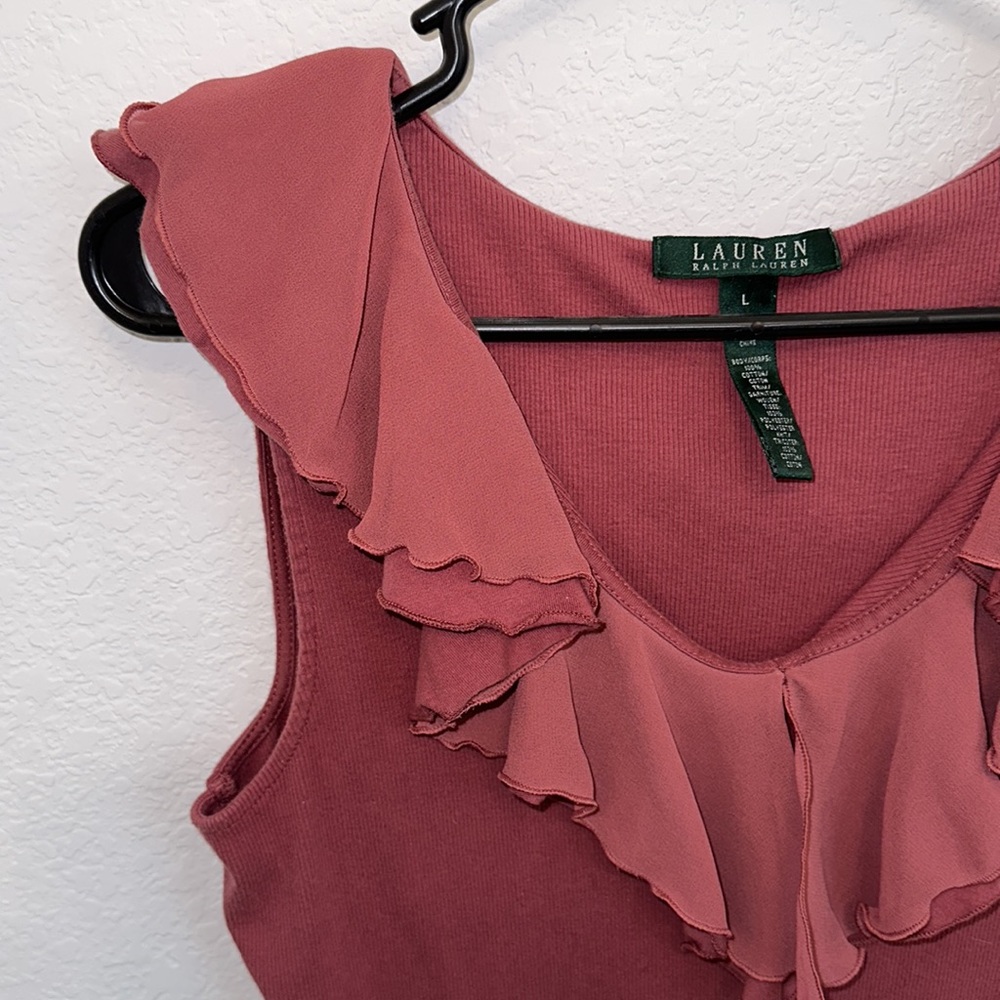 BarbieCore Ralph Lauren Ruffled Tank - Picture 5 of 10